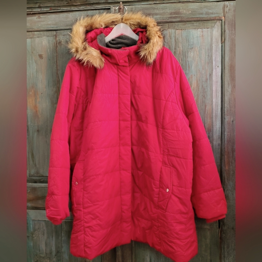 Roaman's Women's Plus Size Knee Length Puffer Coat, Size 3X (30/32)